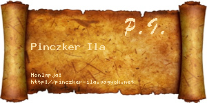 Pinczker Ila névjegykártya